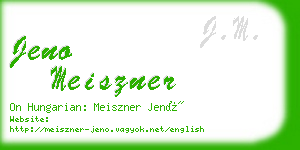 jeno meiszner business card